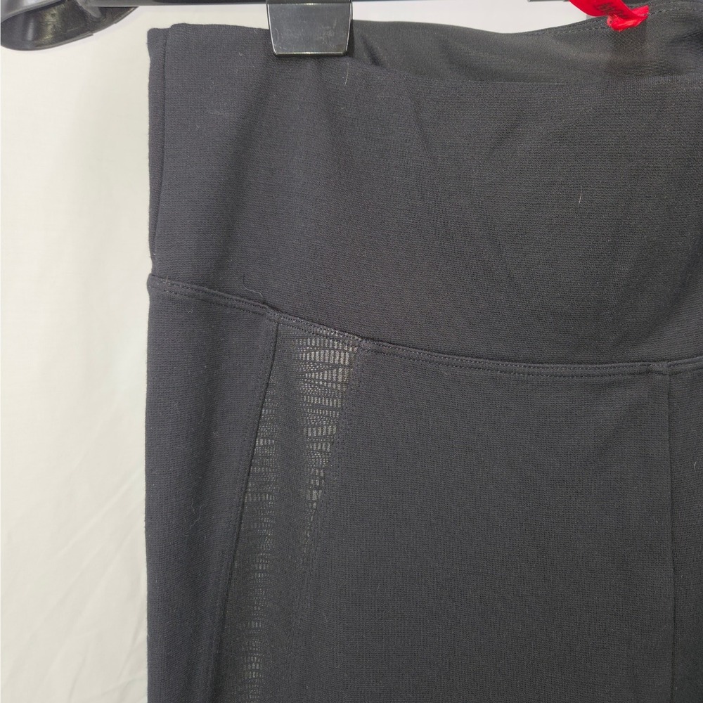 Spanx Active Leggings Womens Black Mesh‎ Panel High Waist Athleisure